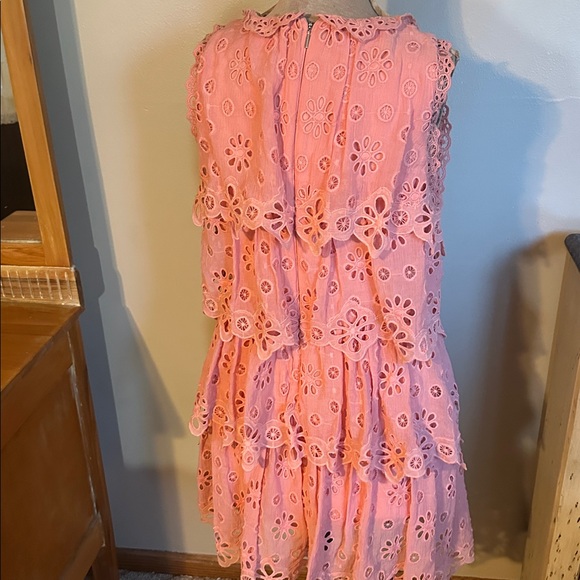 Rebecca Taylor Coral Floral Dress cotton and silk - Picture 4 of 6